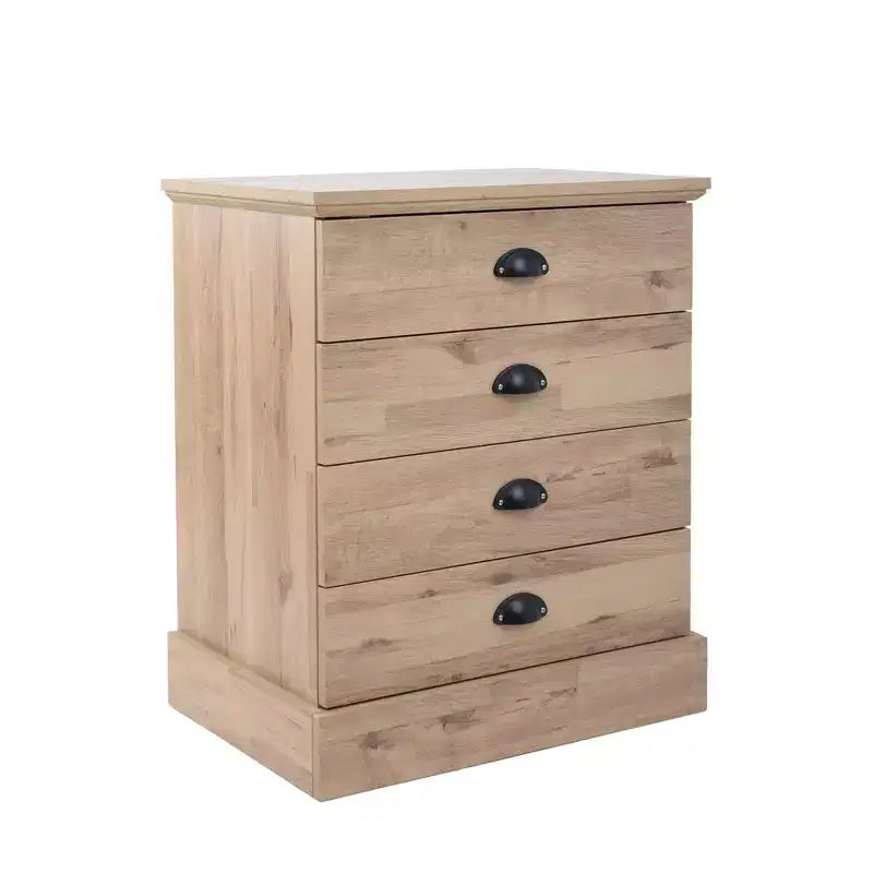 Comodino in legno a 4 cassetti