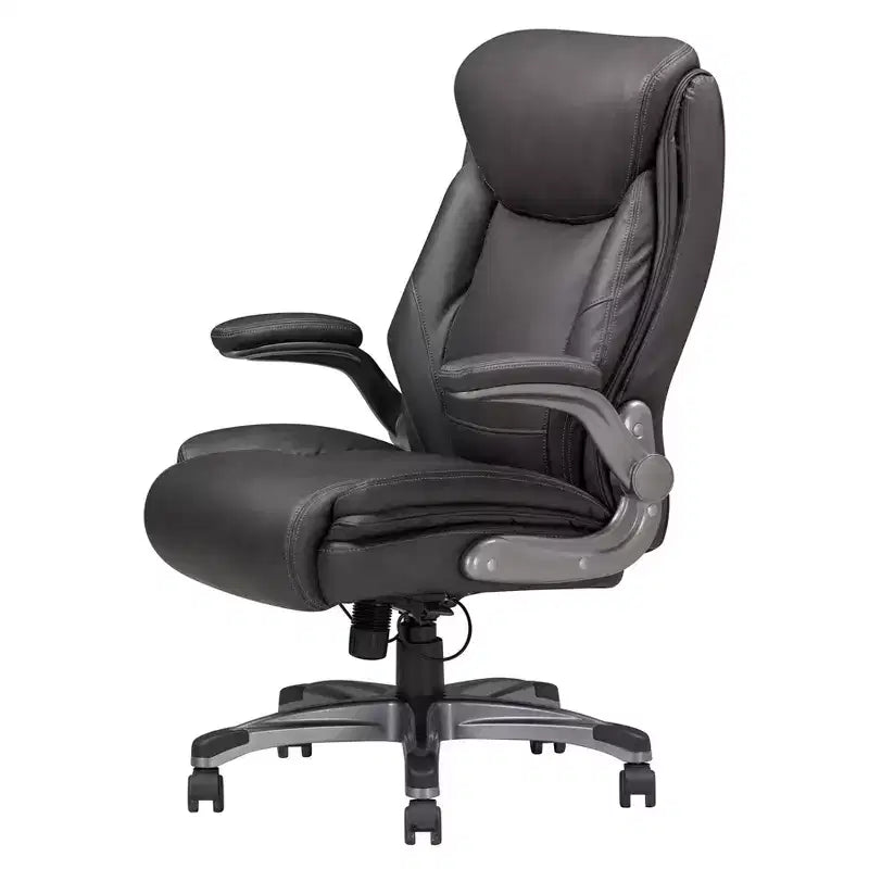 Classica Sedia da Ufficio Ergonomica con Braccioli Regolabili, Sedia Comoda Girevole a 360 Gradi e con Ruote, Sedia da Scrivania per Ufficio, Casa, Grigia