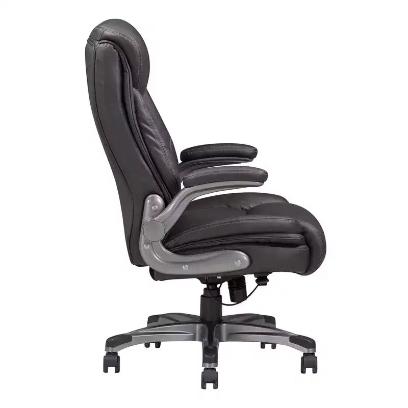 Classica Sedia da Ufficio Ergonomica con Braccioli Regolabili, Sedia Comoda Girevole a 360 Gradi e con Ruote, Sedia da Scrivania per Ufficio, Casa, Grigia