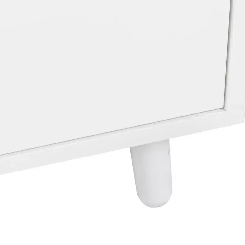 Mobile dispensa moderno da 63 pollici con 4 ante in vetro, 4 cassetti e ripiano per microonde