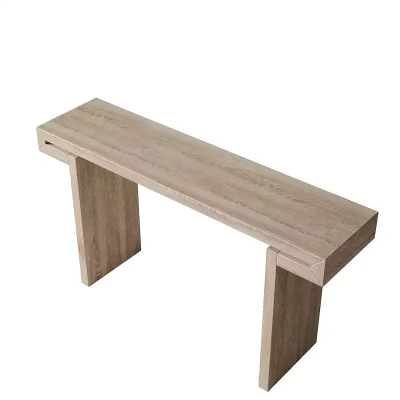 Consolle lunga 60IN in stile rustico, Tavolo da ingresso con piano spesso e lungo, Tavolo d'accento rustico per soggiorno, corridoio