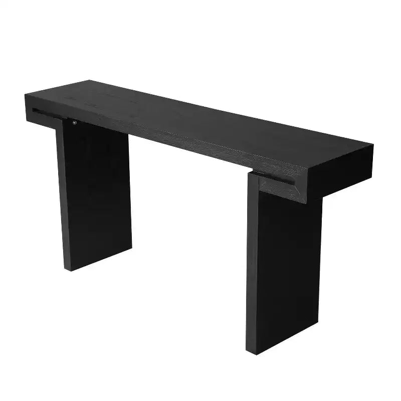 Consolle lunga 60IN in stile rustico, Tavolo da ingresso con piano spesso e lungo, Tavolo d'accento rustico per soggiorno, corridoio
