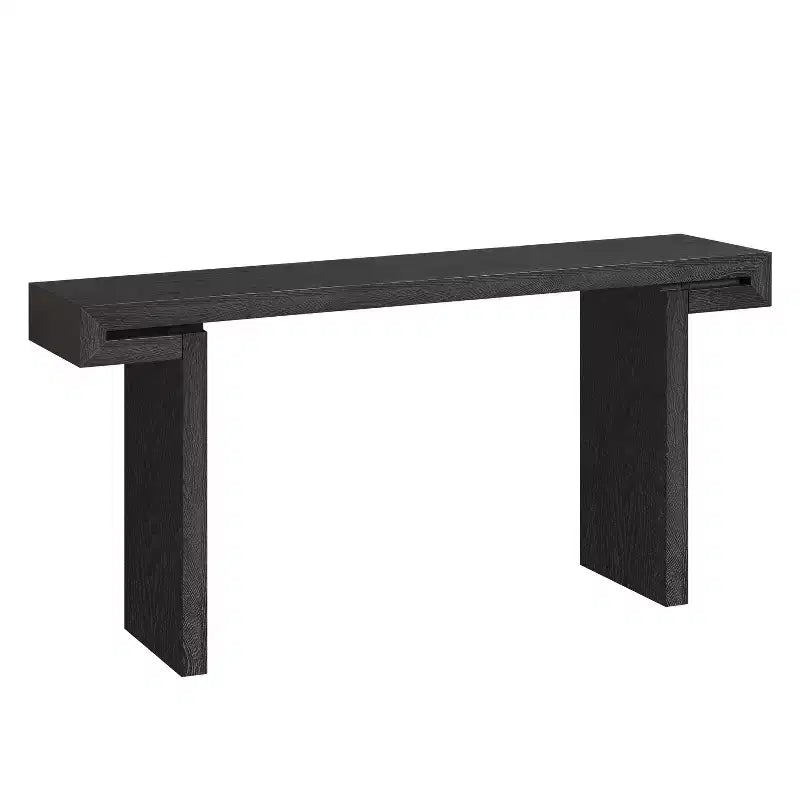 Consolle lunga 60IN in stile rustico, Tavolo da ingresso con piano spesso e lungo, Tavolo d'accento rustico per soggiorno, corridoio