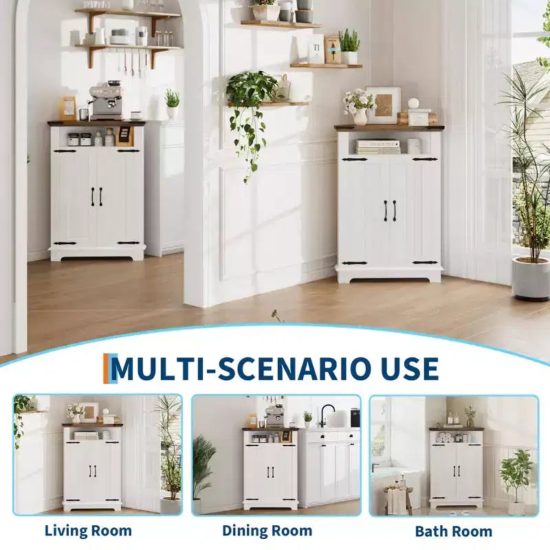 Mobiletto angolare con ante, Mobiletto da bagno piccolo per cucina e soggiorno