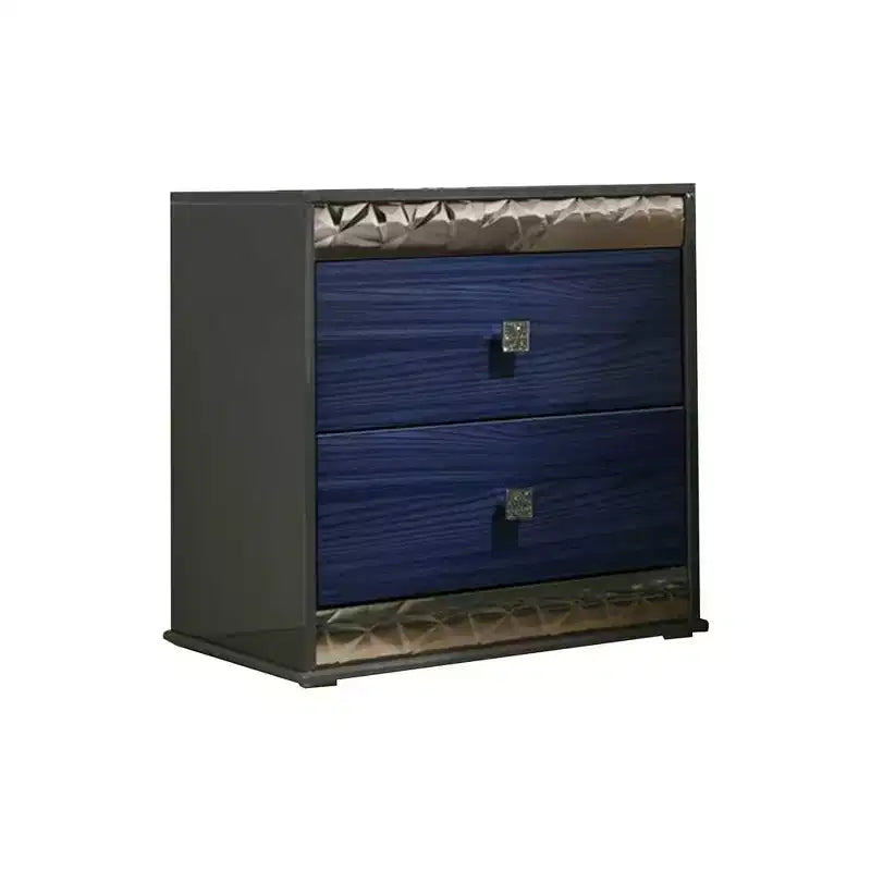 Comodino Royal Hampton con 2 cassetti, pomelli in cristallo