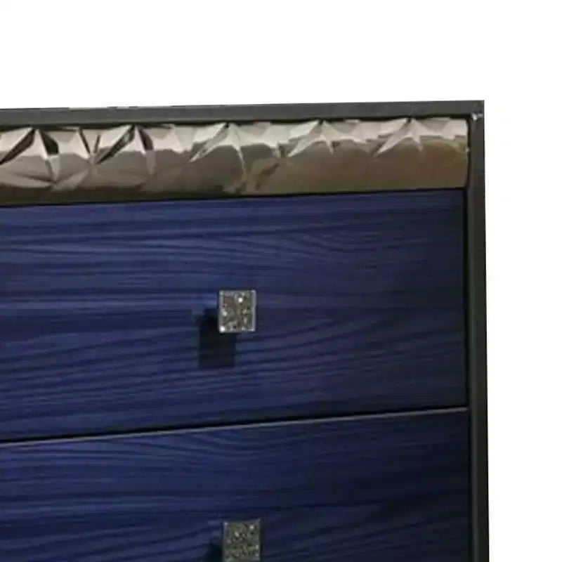 Comodino Royal Hampton con 2 cassetti, pomelli in cristallo
