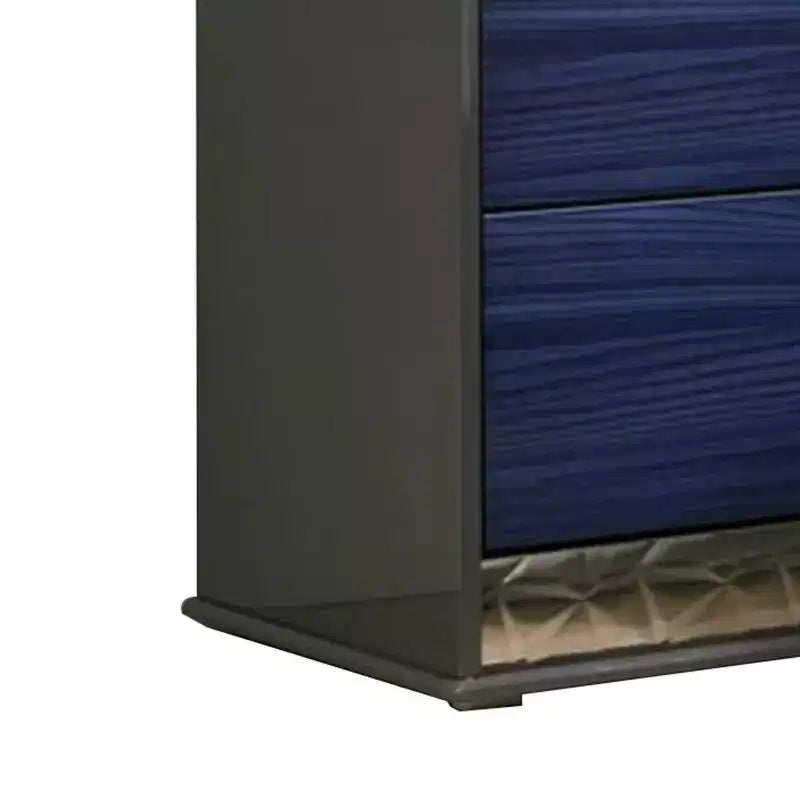 Comodino Royal Hampton con 2 cassetti, pomelli in cristallo