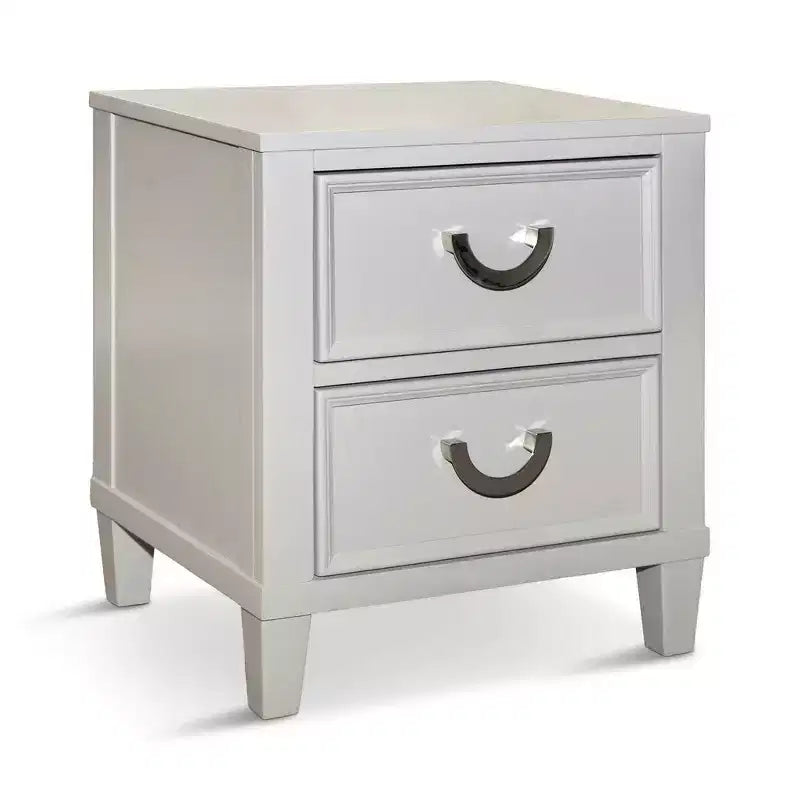 Comodino Royal Hampton con 2 cassetti, dettagli modanati, legno massello