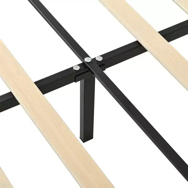 Telaio del letto imbottito in velluto Queen Size, letto a piattaforma con schienale ad ala, testiera alta 132 cm con decorazione a rivetto, mensola per testiera