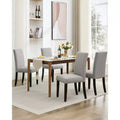 COZONY Upholstered Parsons Dining Chairs, Linen Fabric Wooden Legs Side Chair for Dining Room Kitchen Restaurant Living Room