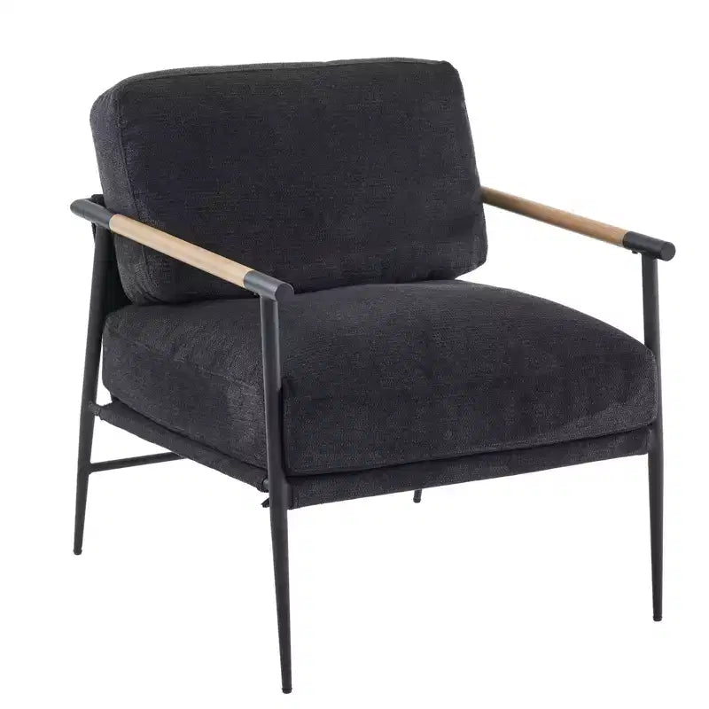 Leisure Chair,Velvet Upholstered Lounge Chair with Support Legs and Armrests,Easy Assembly,for Dining Room,Guest Room,Living Room,Kitchen,Lounge