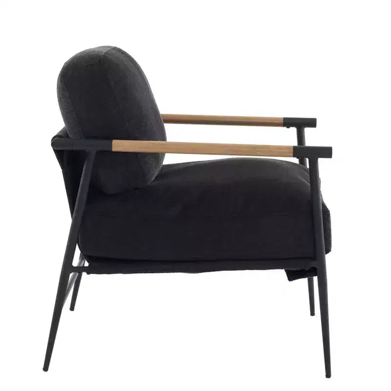 Sedia Relax, Poltrona Lounge Rivestita in Velluto con Gambe di Supporto e Braccioli, Facile da Montare, per Sala da Pranzo, Camera degli Ospiti, Soggiorno, Cucina, Salotto